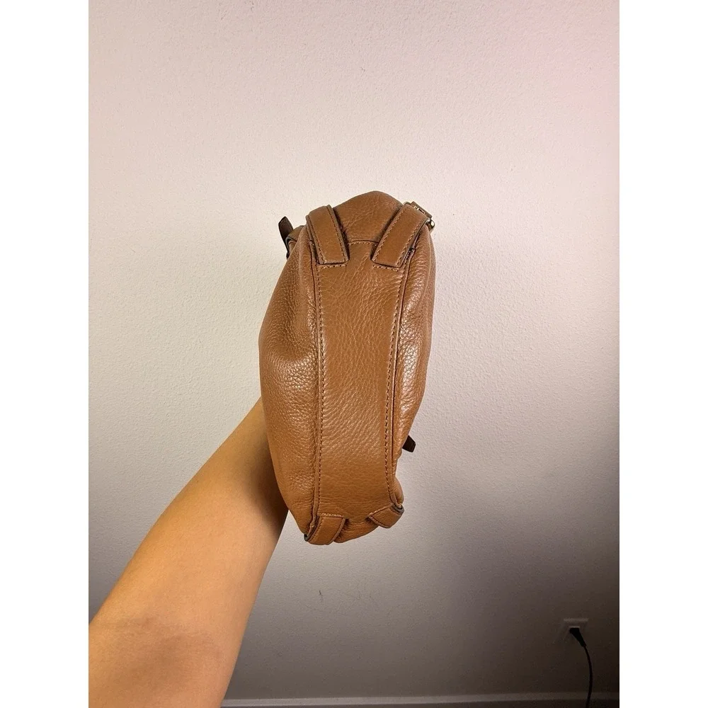 Michael Kors Bedford Belted  Leather Shoulder Tote in Cognac